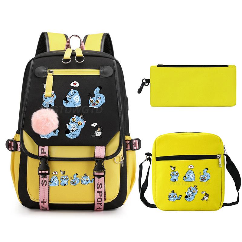Animation Cartoon Personalized Printing Large Capacity Children'S Backpack Primary And Secondary School Schoolbag Leisure Suit