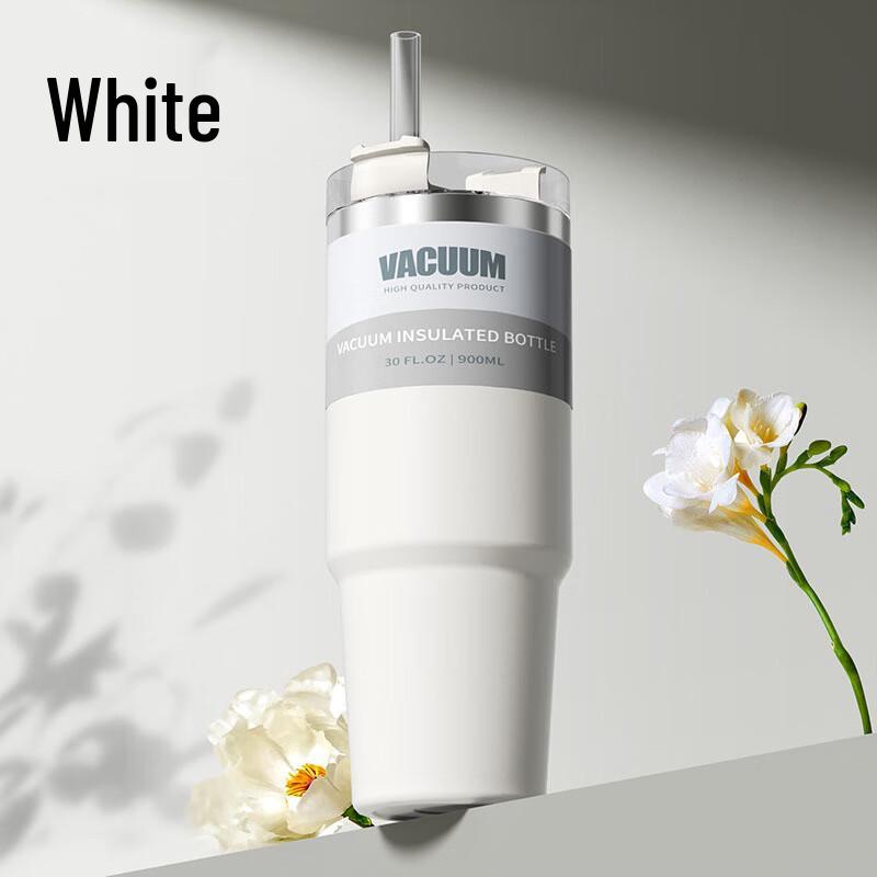 HDST 900ml Stainless Steel Insulated Tumbler with Straw