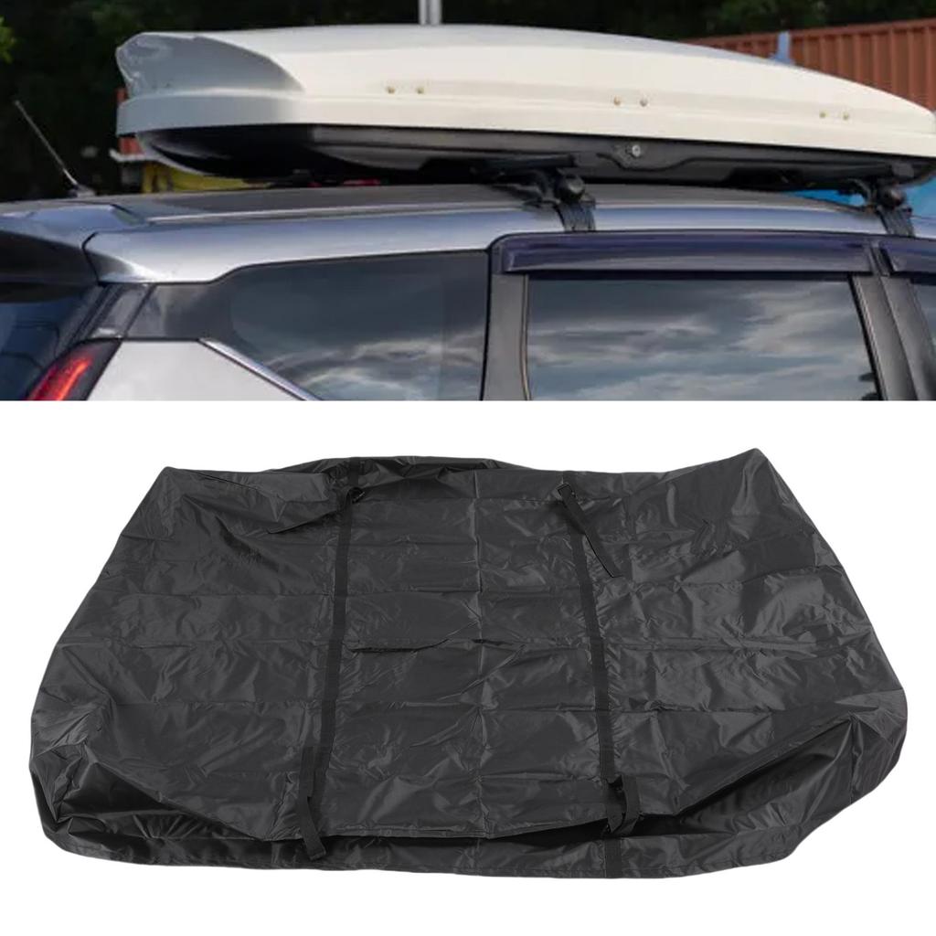 Car Top Rack Cover 420D Silver Coated Oxford Fabric Rainproof Dust Proof Car Top Luggage Rack Cover for Outdoor Travel