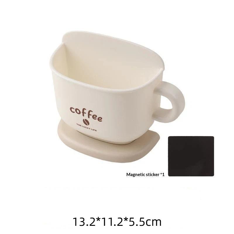 Magnetic Coffee Cup Storage Box Punch-Free Space Saving Wall Mounted Storage Boxes For Home Office