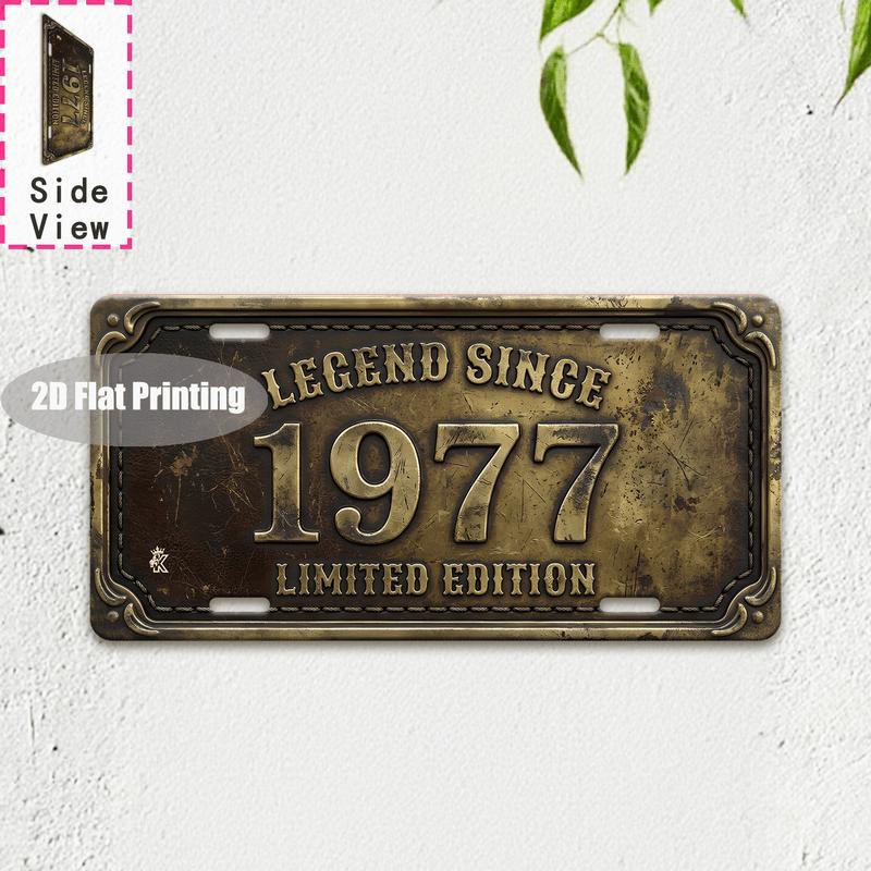 Tin Sign - Vintage Durable Metal Plaque Wall Decor, Home Office Bar Man Cave City Office Birth Year License Plate Wall Art