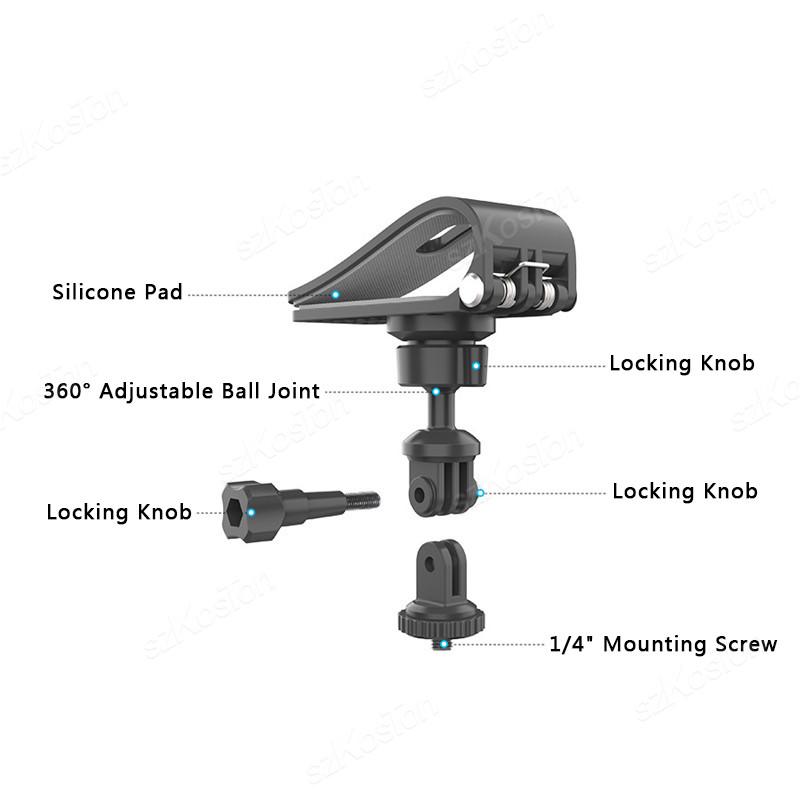 Sun Visor Phone Holder For Action Cameras GoPro 13 12 11 10 Insta360 X4 X3 DJI OSMO Action 5 4 Driving Video Recording Equipment