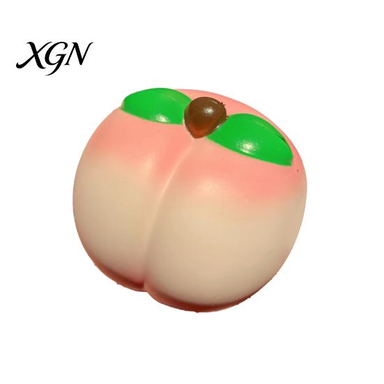 Vibrant Color Stress Ball Soft Snow Peach Slow-Rising Squeeze Toy Realistic Fruit-Shaped PU Fidget Relaxation for Relief Novelty Decompression Gadget