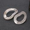 New European and American retro oval acrylic earrings with imitation marble pattern, personalized and versatile earrings