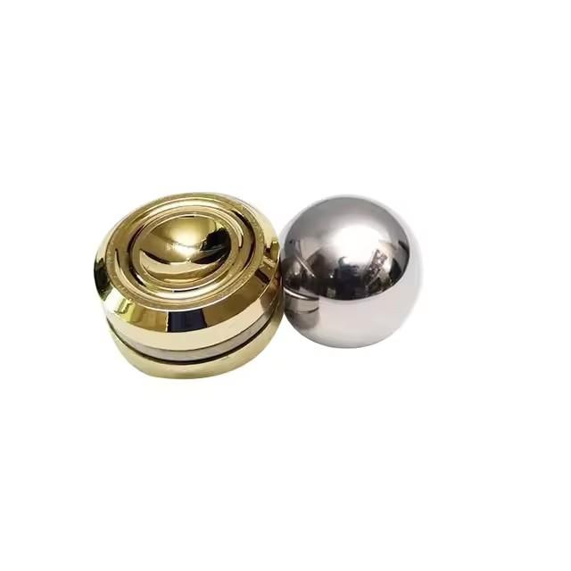 Funny Metal Leisure Magnetic Gyroscope Simple Yo-Yo Fidget Toy Decompression Rotary Gyro Mini Fingertip Toy  Spinner  Adult Gift