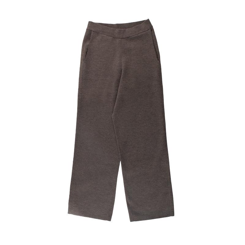 

Women s Spring Wool Blend Rib Knit Loose Straight Pants XL кавовий