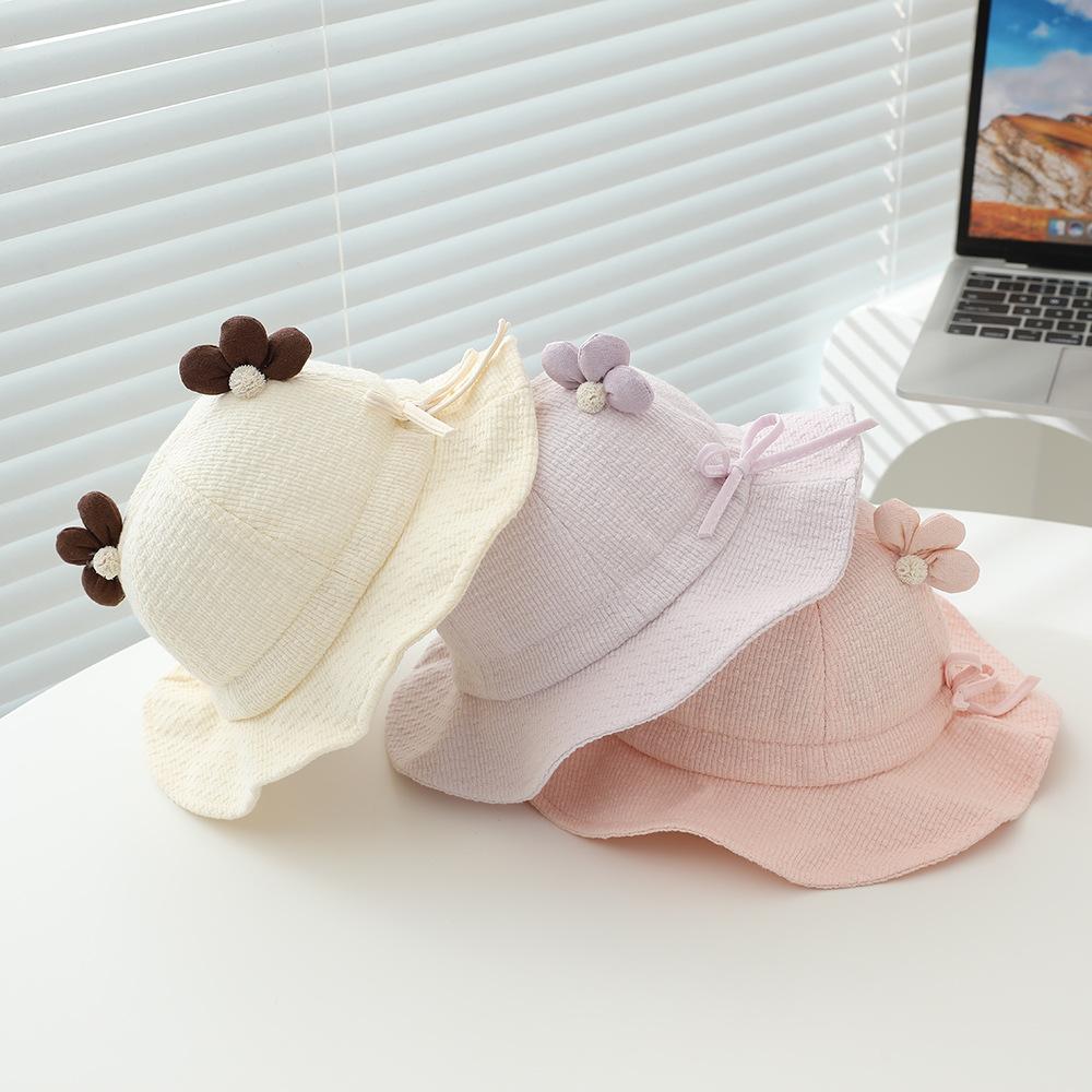 Baby Girls Sun Hat 48cm 6-24 Month Toddler Fisherman Cap Infant Adjustable Outdoor Foldable Children Kids Summer Beach Headwear