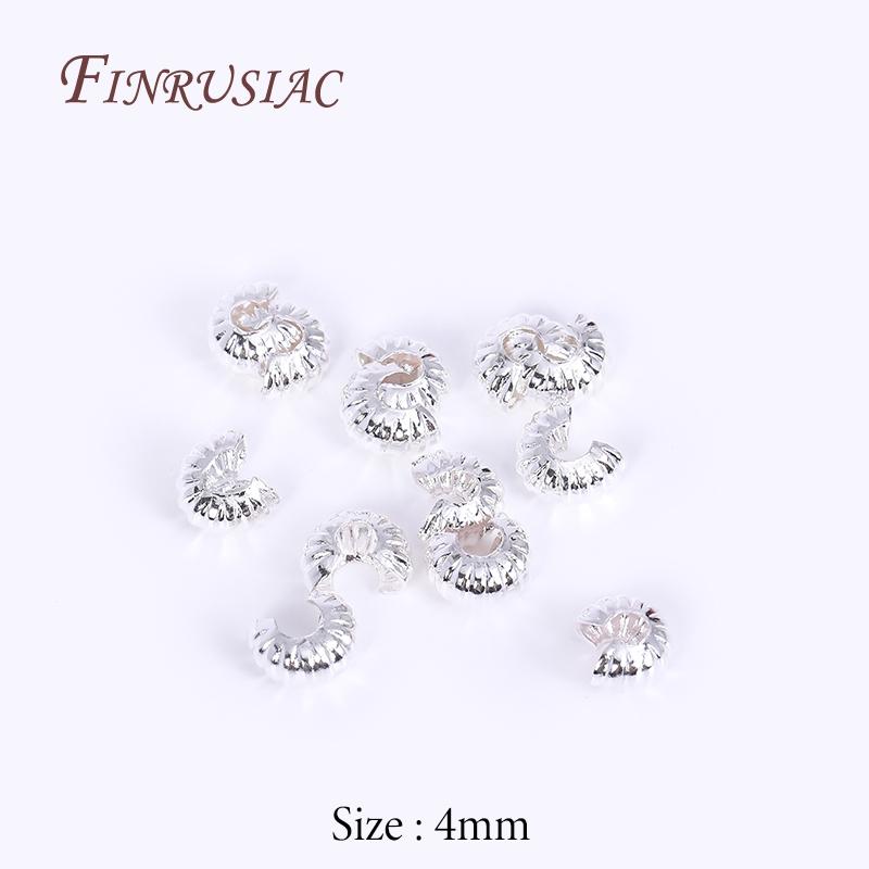50/100Pcs 18K Gold Plated Crimp Covers,Round Covers Open Crimp End Beads,Stopper Spacer Beads For DIY Jewelry Making Supplies