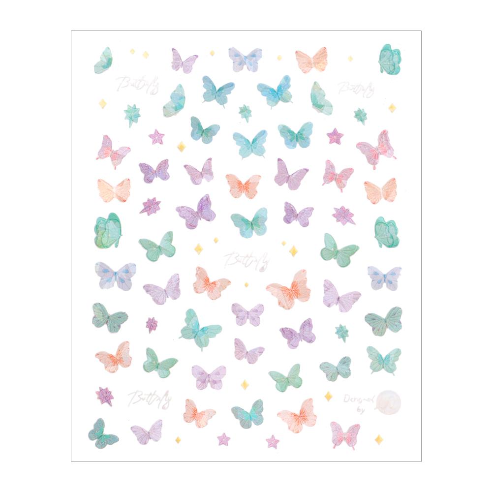 

1/5 Sheets Glitter Butterfly Tattoo Stickers Waterproof Lasting Decorative Decals Butterfly Nail Sticker DIY Manicure Decoration