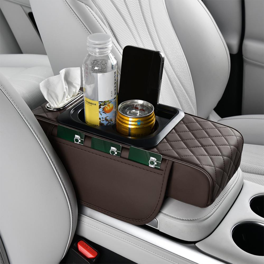 

Portable Center Console Armrest Cushion Multifunctional Car Armrest Pillow Armrest Pad Universal кавовий