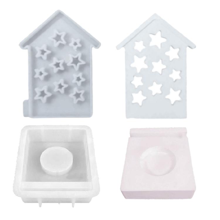 Rabbit Silicone Mould Candlesticks Plasters Gypsum Aromatherapy Candle Holder Molds