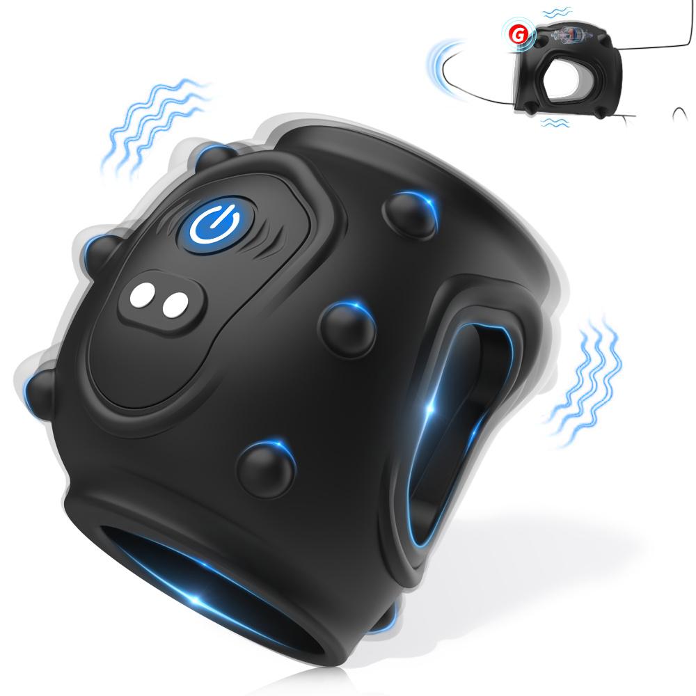 Cock Ring Vibrator Penis Extender Sex Toy For Couple Penis Sleeve Massager For Men Delayed Ejaculation Stimulator Penis Enlarger