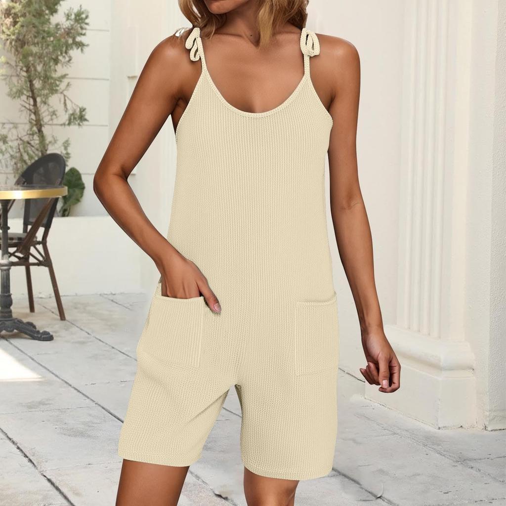 Women's Casual Fashion Jumpsuit Casual Solid Color Strap Jumpsuit