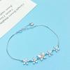 Korean Style Exquisite S925 Sterling Silver Butterfly & Flower Bracelet for Women - Simple, Elegant, Versatile Design
