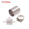 51mm To 52MM 54MM 56MM 58MM 62MM 64MM Motorcycle Exhaust Escape Convertor Adapter Link Pipe Tube Reducer 60mm Muffler Race