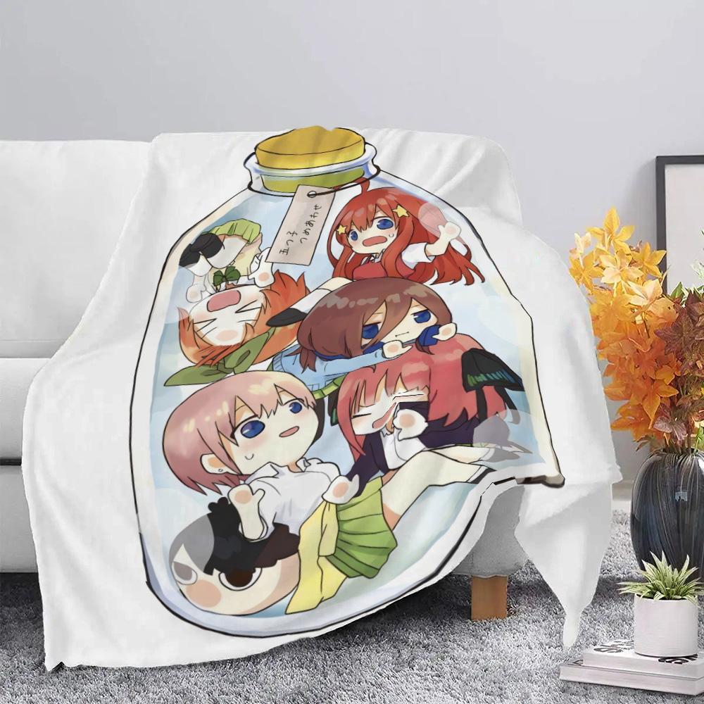 Quintessential Quintuplets Printed Blanket Picnic Blankets Warm Blanket Soft and Comfortable Blanket Home Travel Birthday Gift