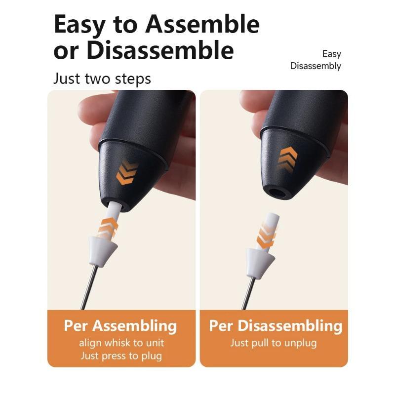 MINI napěňovač mléka USB dobíjecí 3 rychlosti Pěnový kávovar Mixér na šlehání kávy Elektrická rukojeť Mixér Šlehač vajec Šlehač na vejce Nástroje pro vaření za tepla