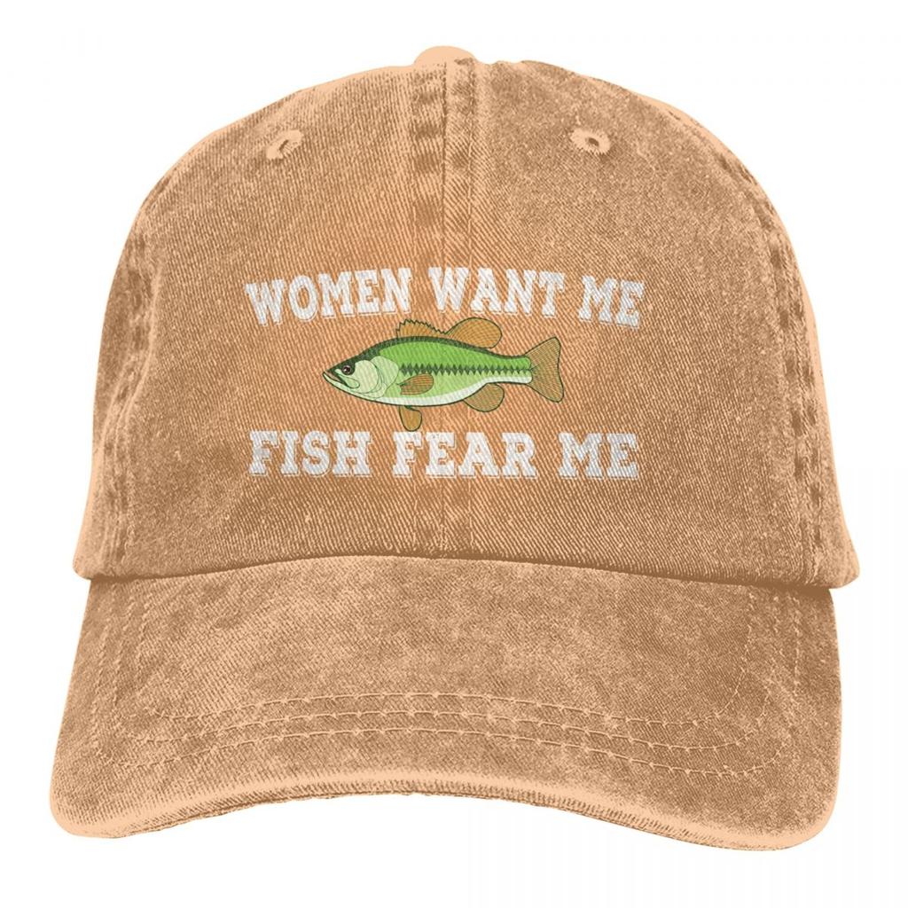 Women Want Me Fish Fear Me Women Love Me Fish Fear Me Fishing Dad Quotes Sarcastic Jokes Baseball Caps Peaked Cap Meme Hats