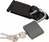 Medium Black Hasp. 200x45 CH + PADLOCK