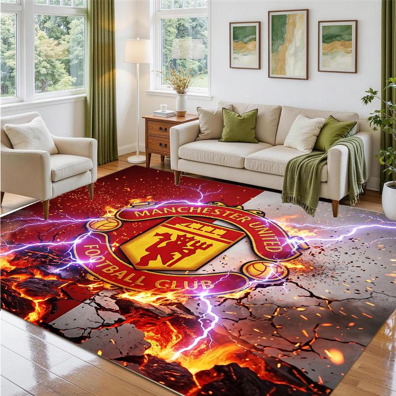 Manchester United Design Kristall Samt Teppich Weiche Dekorative Matte für Schlafzimmer Eingang