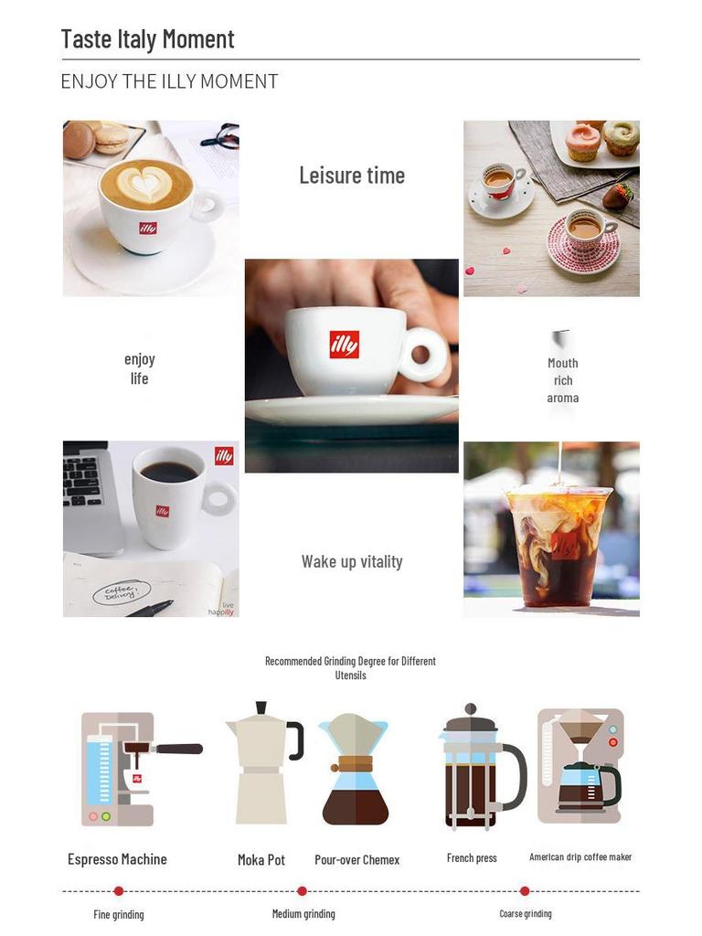 Illy Medium/Dark Roast Italian Espresso Arabica Coffee Beans, 250g Can