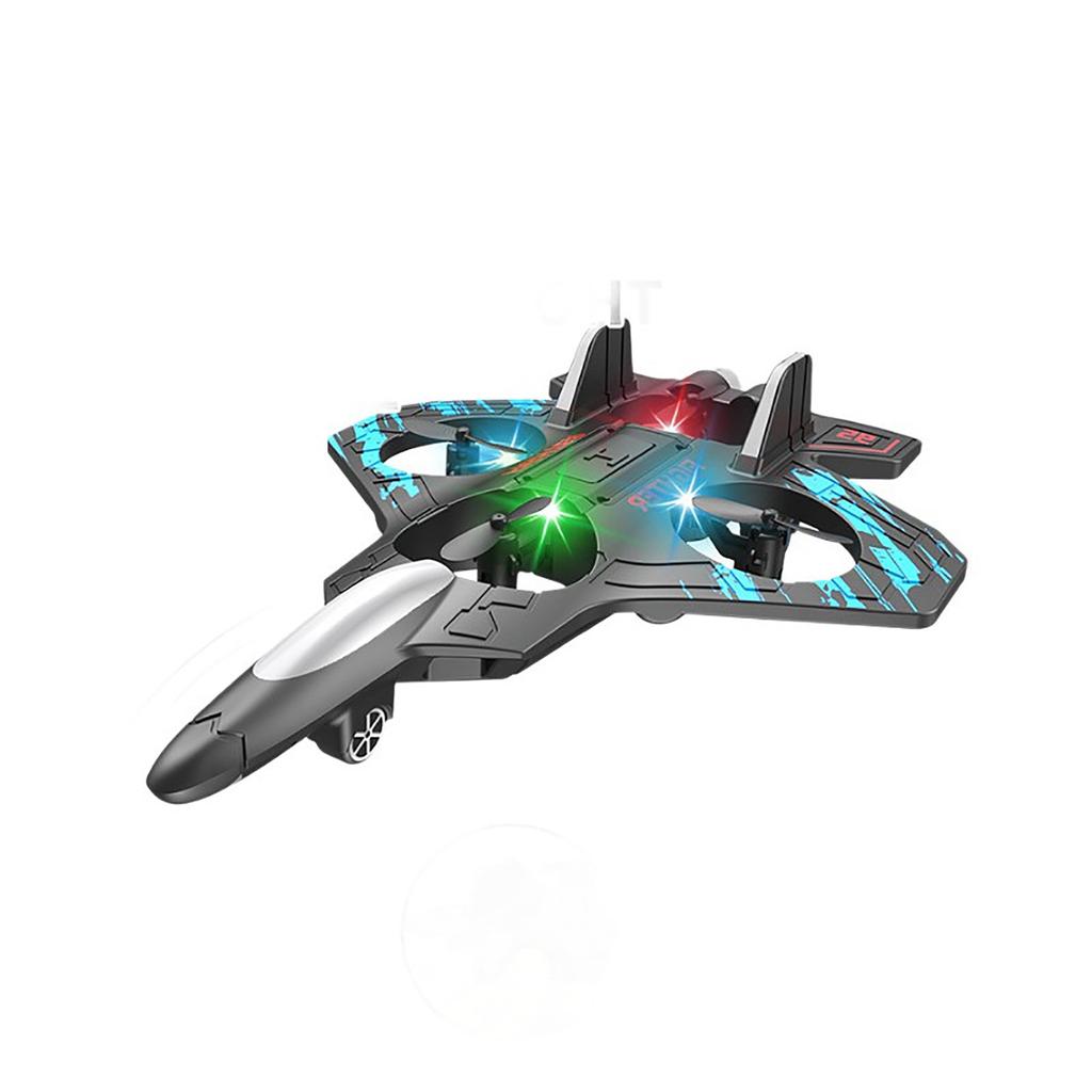 Remote Control Fighter Aircraft Drone, Four-Axis Long-Endurance Kids Foam Flying Toy Quadcopter