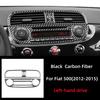 For Fiat 500 2012-2015 Accessories Real Soft Carbon Fiber Car Central Control CD Air Vent Decoration Sticker Cover Trim