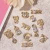 Ķīniešu Jaunais gads 3D nagu mākslas aksesuāri Rotaslietas Dekorācijas DIY Tiger Lucky naudas soma kristāla sarkans dārgakmens Rhinestone krelles