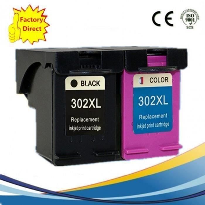 2 X Cartouche D'Encre Remanufacturées Pour Hp 302 Xl 302xl Hp302xl Hp302 Deskjet 1110 2130 3630 3830 1115 2134 2135 1112 3632 I027DA