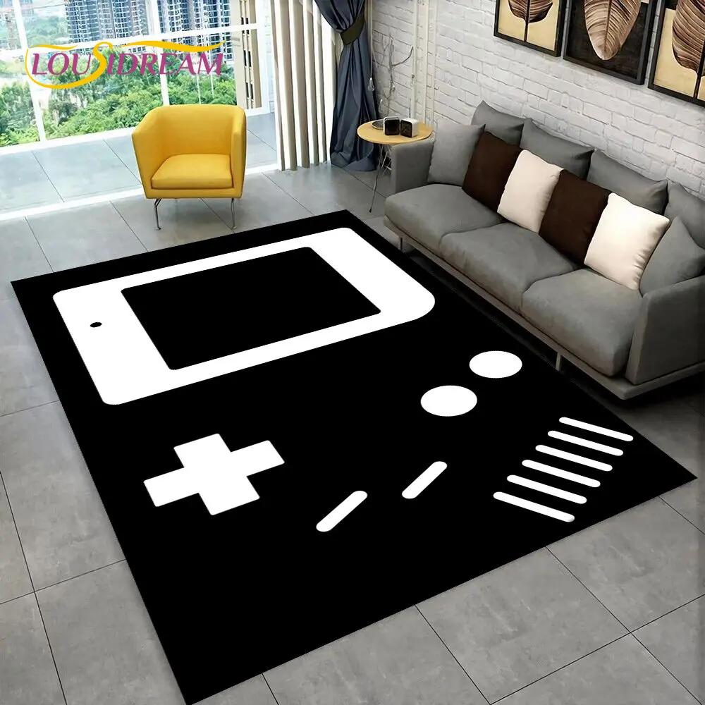 Teppich mit Retro-Spielkonsole Game Boy GBA, Teppich für Zuhause, Wohnzimmer, Kinderzimmer, Sofa, Fußmatte, Dekor, rutschfeste Bodenmatte