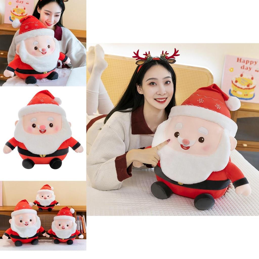 Soft And Plush Santa Claus Doll And Christmas Reindeer Snowman Pillow Gift For Holidays