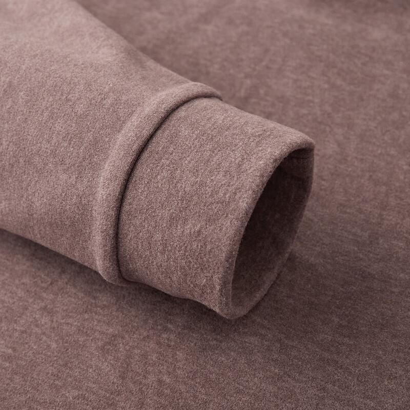 FIRS Men's Thickened Fleece Wool & Silk Blend Long-Sleeve Polo Shirt