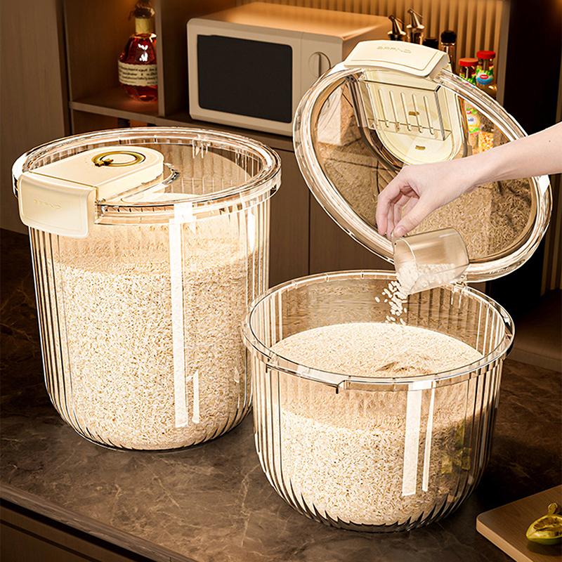 7.5Kg Automatic Rice Dispenser Insect-Proof Pet Food Rice Organizer Moisture-Proof Sealed Grain Cereal Dispenser Large Capacity