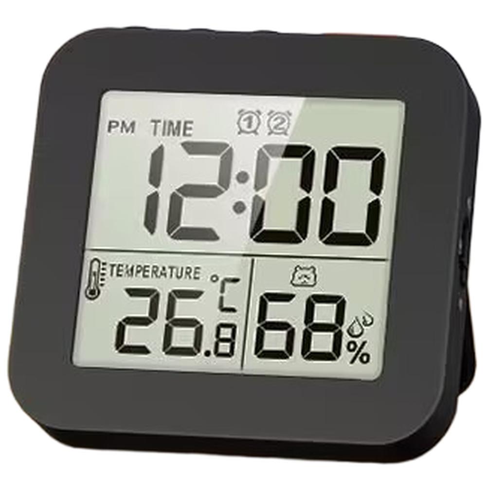 LCD Electronic Clock Timer With Temperature Humidity Display 2 Alarms Countdown Alarm Clock Digital LED Clock For Bedroom Office