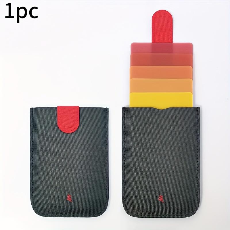 1PC color gradual change pull card bag laminated card bag ultra-thin practical small simple storage anti-degaussing compartment design