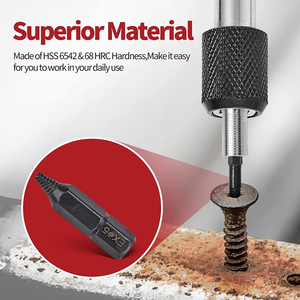 22Pcs/set Damaged Screw Extractor Drill Bits Purpose Tools Broken Speed Out Easy Bolt Stud Stripped Screw Remover Tool