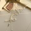 Women S White Lace Tie Triangle Scarf For Jeans Decoration