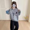 Women's Autumn/Winter 2025 Thickened Embroidered Puppy Pullover Sweater, Age-Reducing Knitted Layered Top