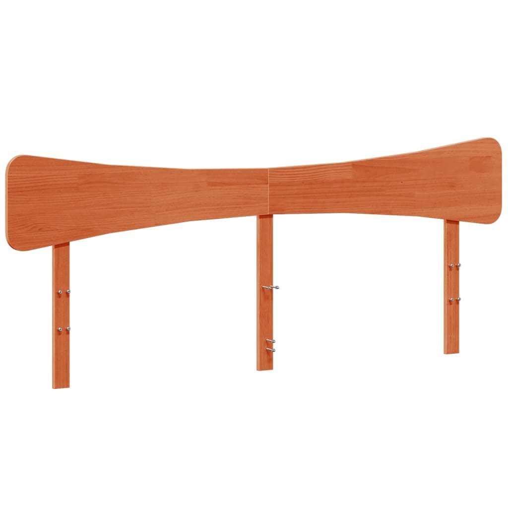 Headboard Wax Brown 200 cm Solid Pine Wood
