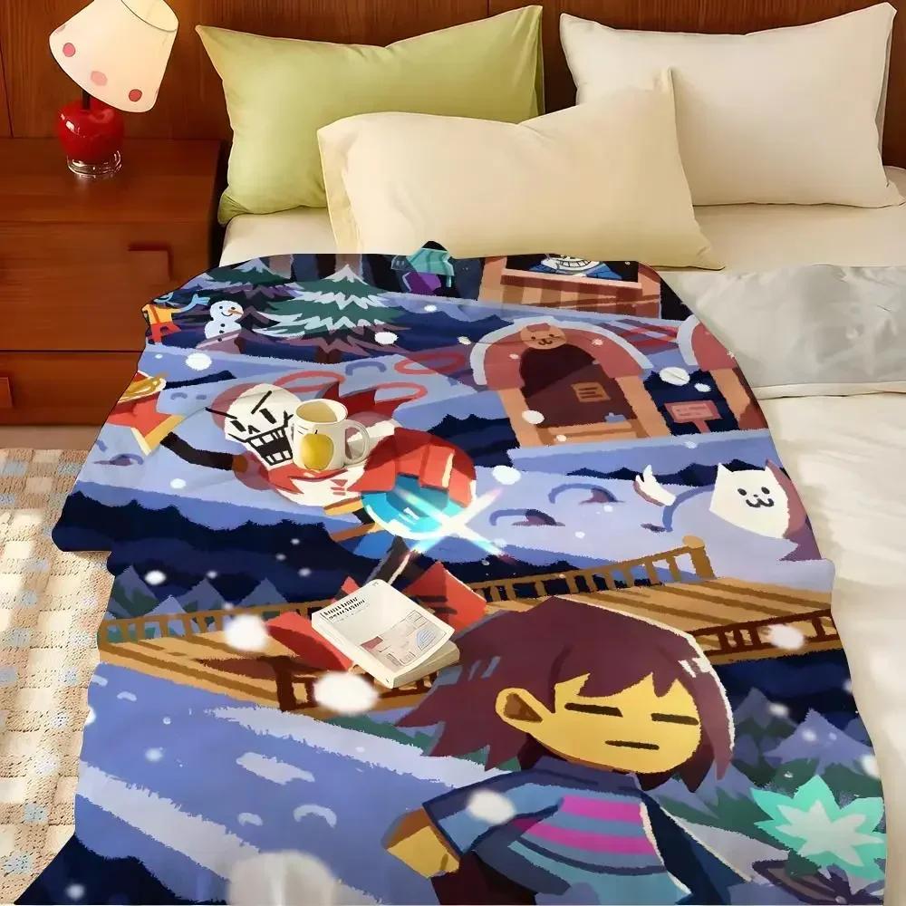 Game U-Undertale Throw Flannel Throw Blanket, Lightweight Cozy, Durable Washable cute Cool