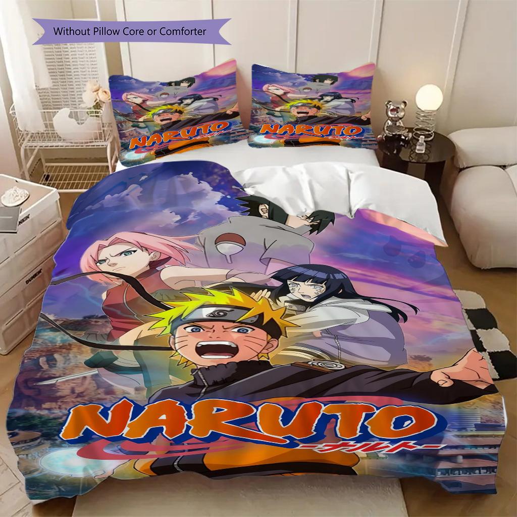 Anime-Naruto Soft and Comfortable Duvet Cover, Children's Bedding Set Gift, Extra Large Size, Various Sizes Available LXR48
