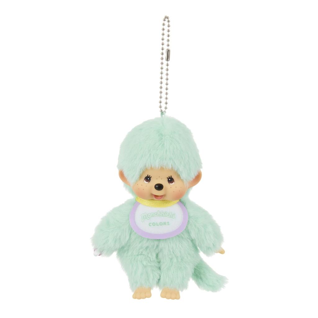 Sekiguchi Monchhichi COLORS Keychain, Mint Green, 203352, H 13.5 x W 8.5 x D 5.5cm