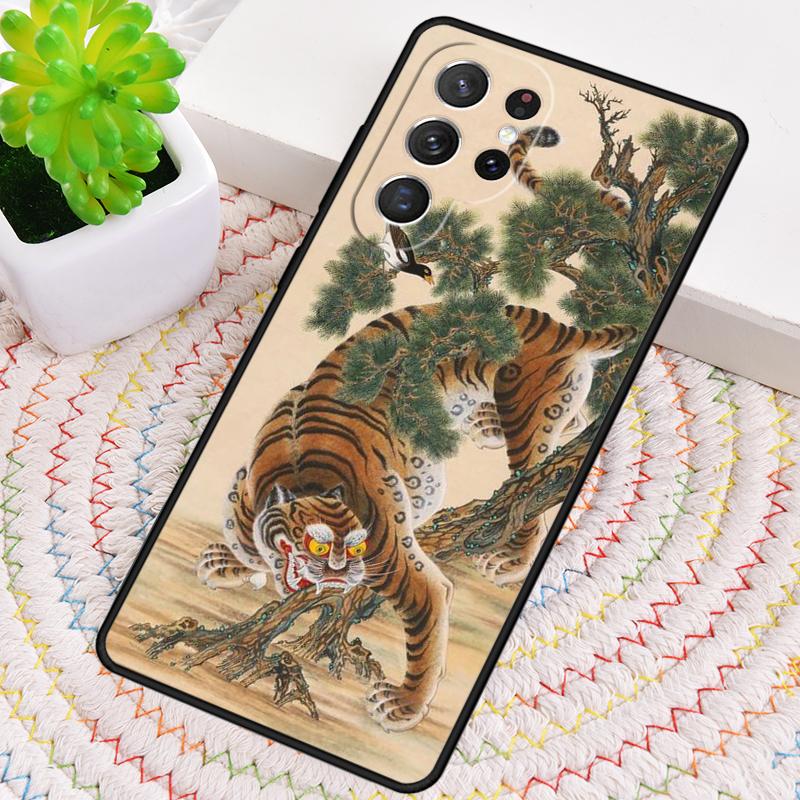 Japanese Tiger soft Silicone Phone Case For Samsung Galaxy note 10 pro S26 S25 S24 S23 S22 S21 Plus S25Ultra Capa Cover