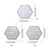 Křišťálová Epoxidová Geometrická Šestiúhelníková Podložka Zrcadlo Silikonová Forma Podnos Forma pro Odlévání s Pryskyřicí Betonem Cementem