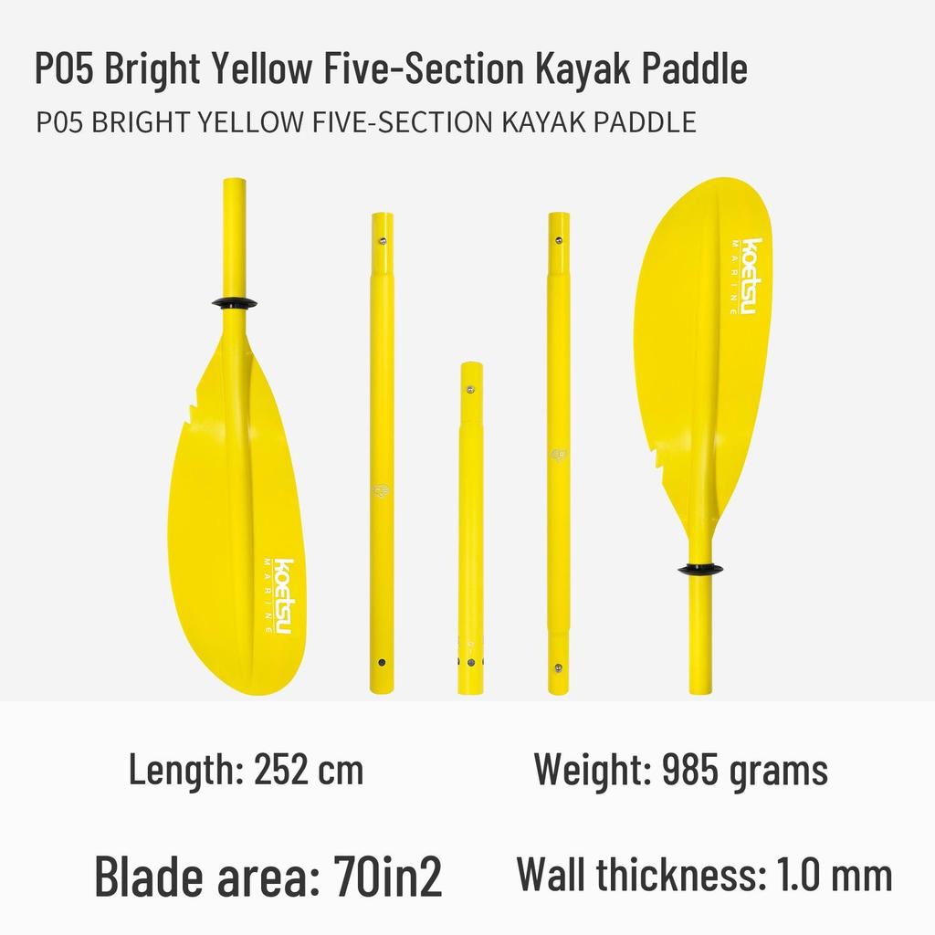 KOETSU Surf Paddleboard Dual-Use Aluminum Paddle: Single/Double Head Kayak & Paddleboard Paddle