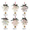 Christmas Crocheted Snowflake with Metal Bell Tree Decoration