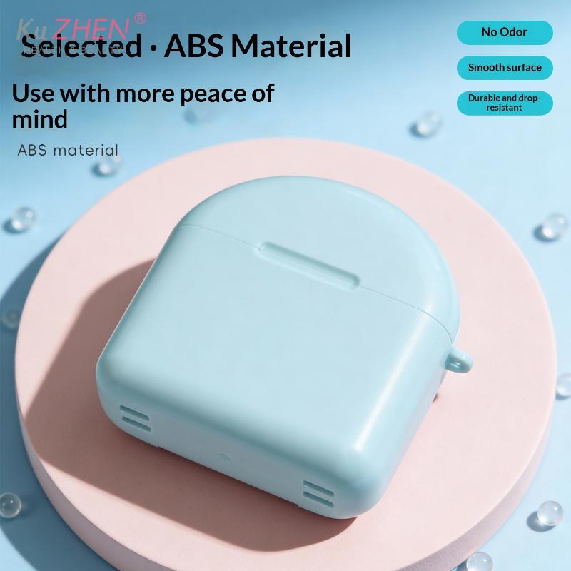 Denture Box Tray Case Drainage Design Dental Retainer Color Tray Storage Box Plastic Teeth Container False Teeth Protective