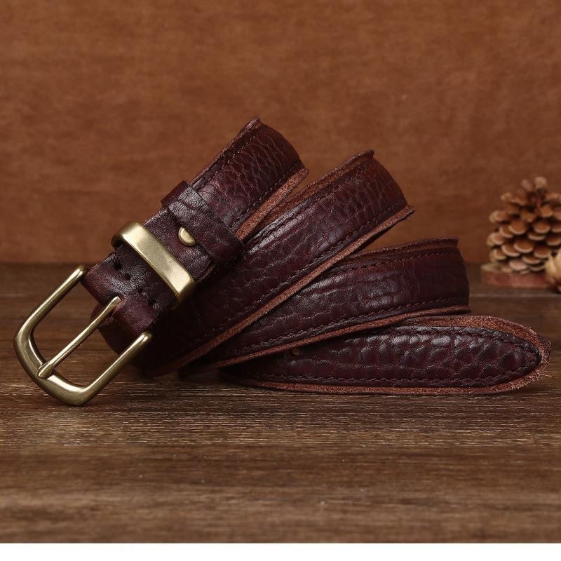 Curea retro la modă personalizată cu decor vechi pentru femei, din piele naturală, primul strat, din piele de vacă, pentru blugi