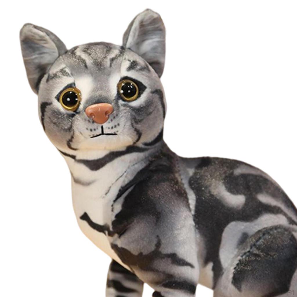 Cute Plush Toy Skin-Friendly Decoration Ornament Stuffed Cat Doll Toys for Kids Teens