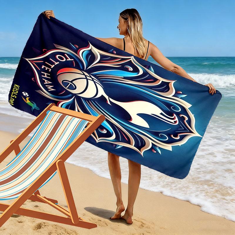 Tottenham Contingent Print Beach Towel, Large Soft Quick Dry Towel for Beach Camping Swimming